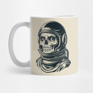 Skull Face Astronaut Illustration Mug